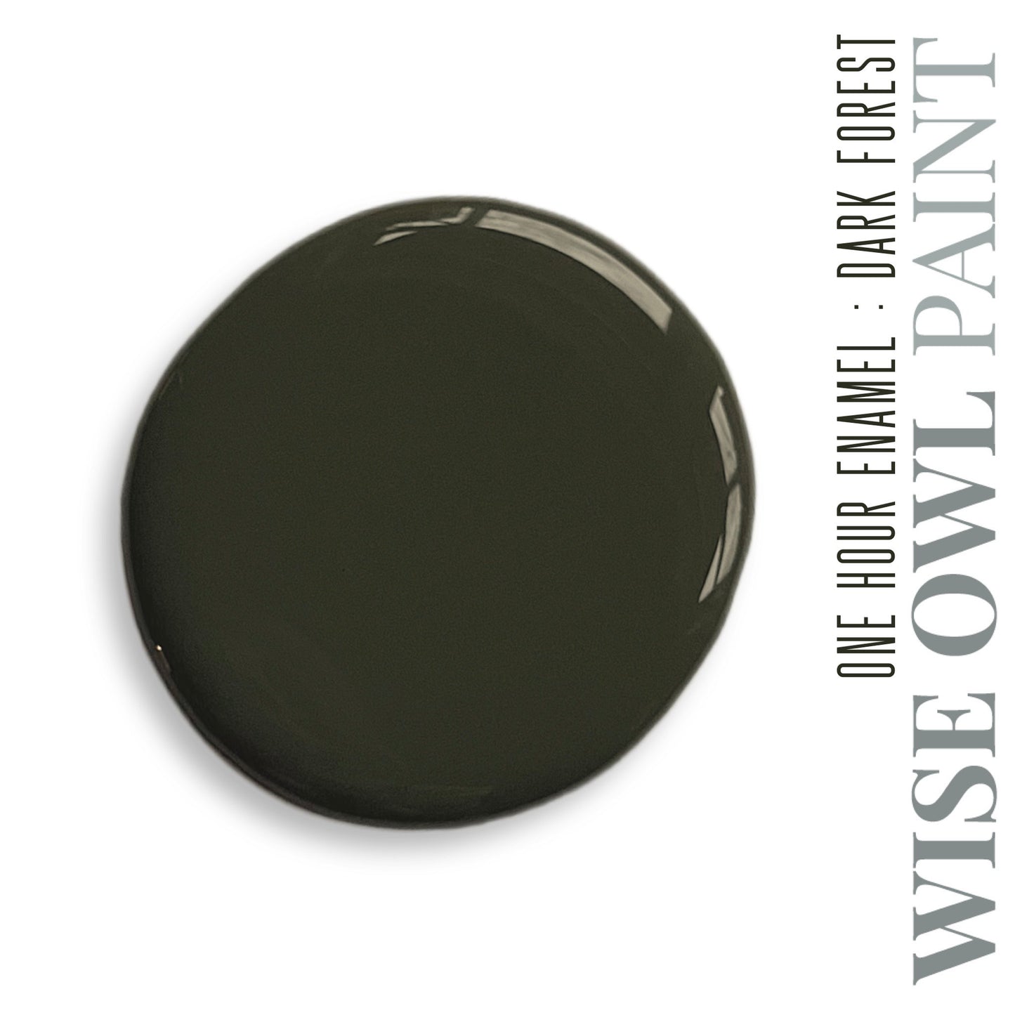 Dark Forest Quart (32 oz) Wise Owl One Hour Enamel | Luxury Earth Collection OHE | Wise Owl Paint | Cabinet Paint | Enamel Paint