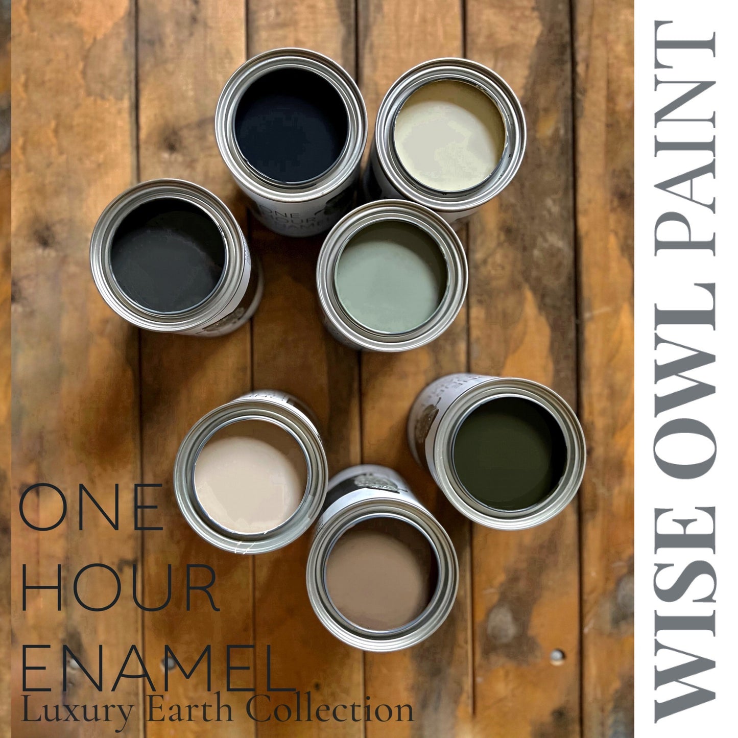 Wrought Iron Quart (32 oz) Wise Owl One Hour Enamel | Luxury Earth Collection OHE | Wise Owl Paint | Cabinet Paint | Enamel Paint
