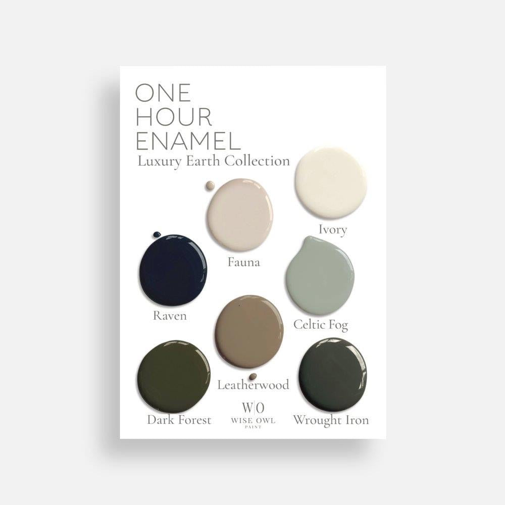 Wrought Iron Quart (32 oz) Wise Owl One Hour Enamel | Luxury Earth Collection OHE | Wise Owl Paint | Cabinet Paint | Enamel Paint