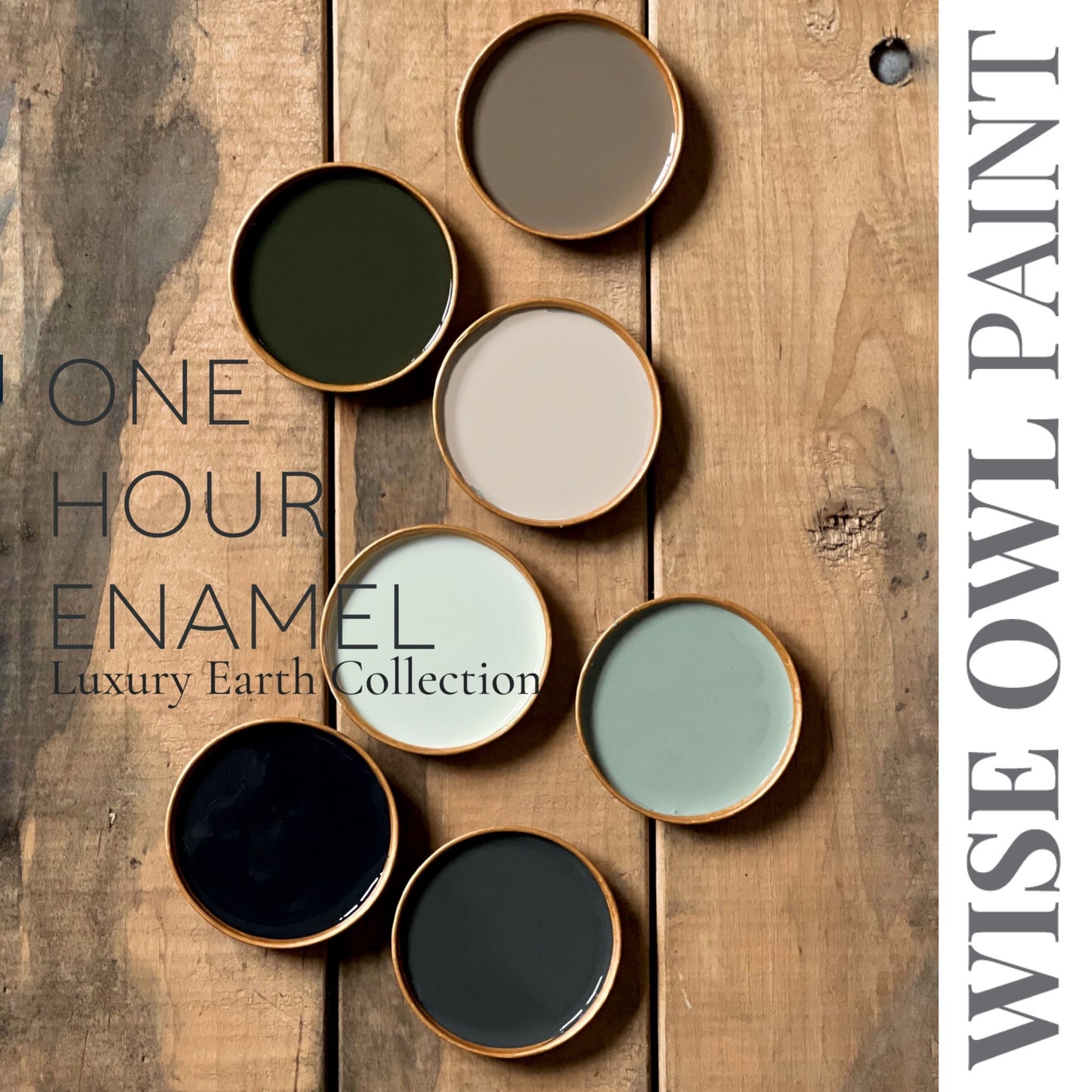 Wrought Iron Quart (32 oz) Wise Owl One Hour Enamel | Luxury Earth Collection OHE | Wise Owl Paint | Cabinet Paint | Enamel Paint