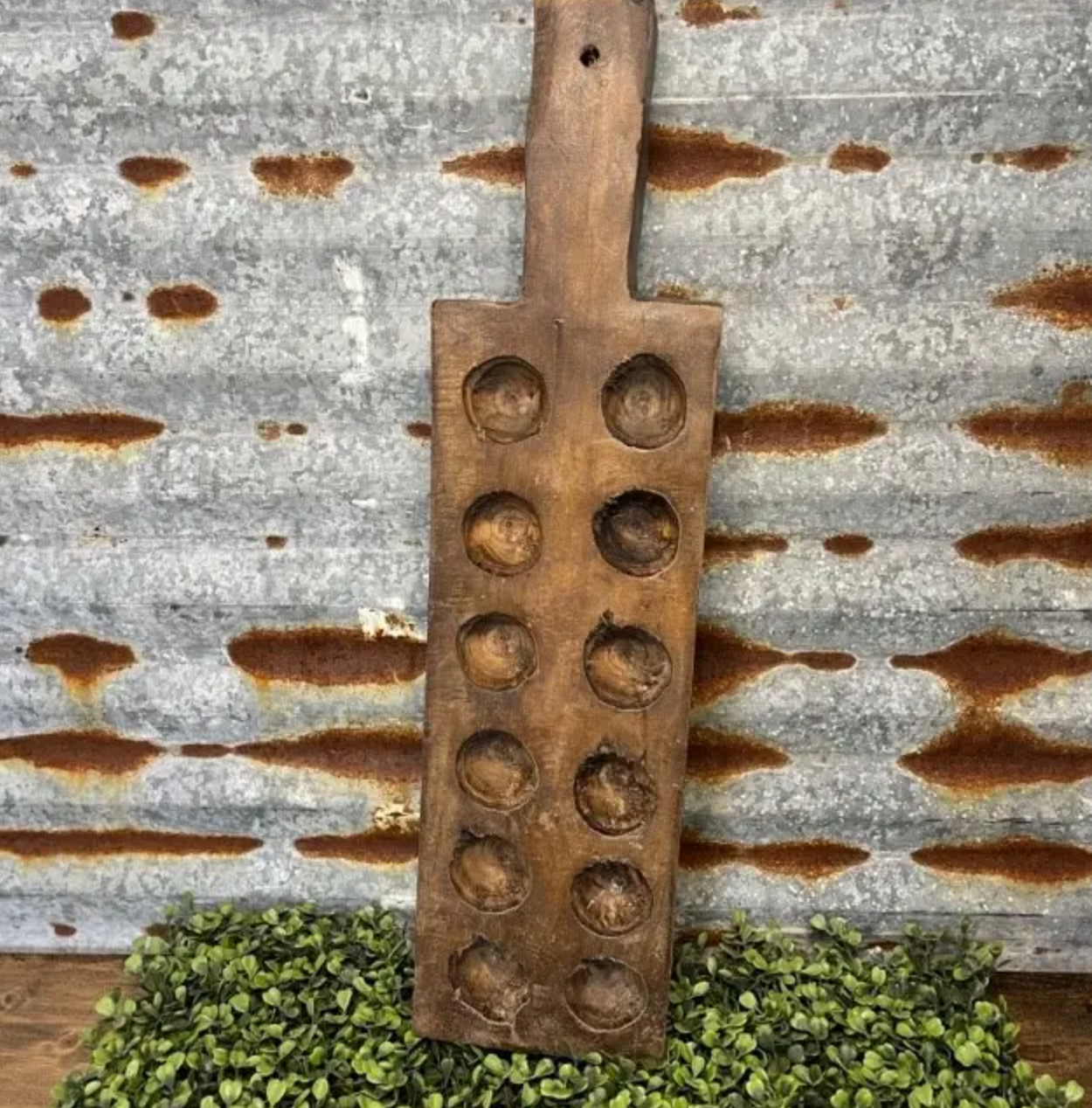 Rustic Huevos Board | Rustic Egg Spanish Oak Board | Hand-Crafted Egg Serving Tray | Decorative Rustic Tray | Farmhouse Candle Centerpiece