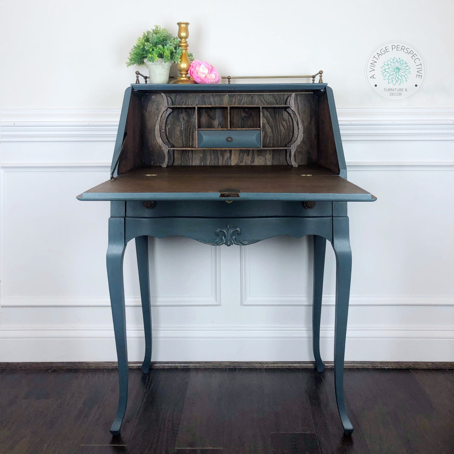 Vintage Desk | Antique Desk | Secretary Desk | French Country Desk | Fold Down Desk | Work from Home Desk | Victorian Desk