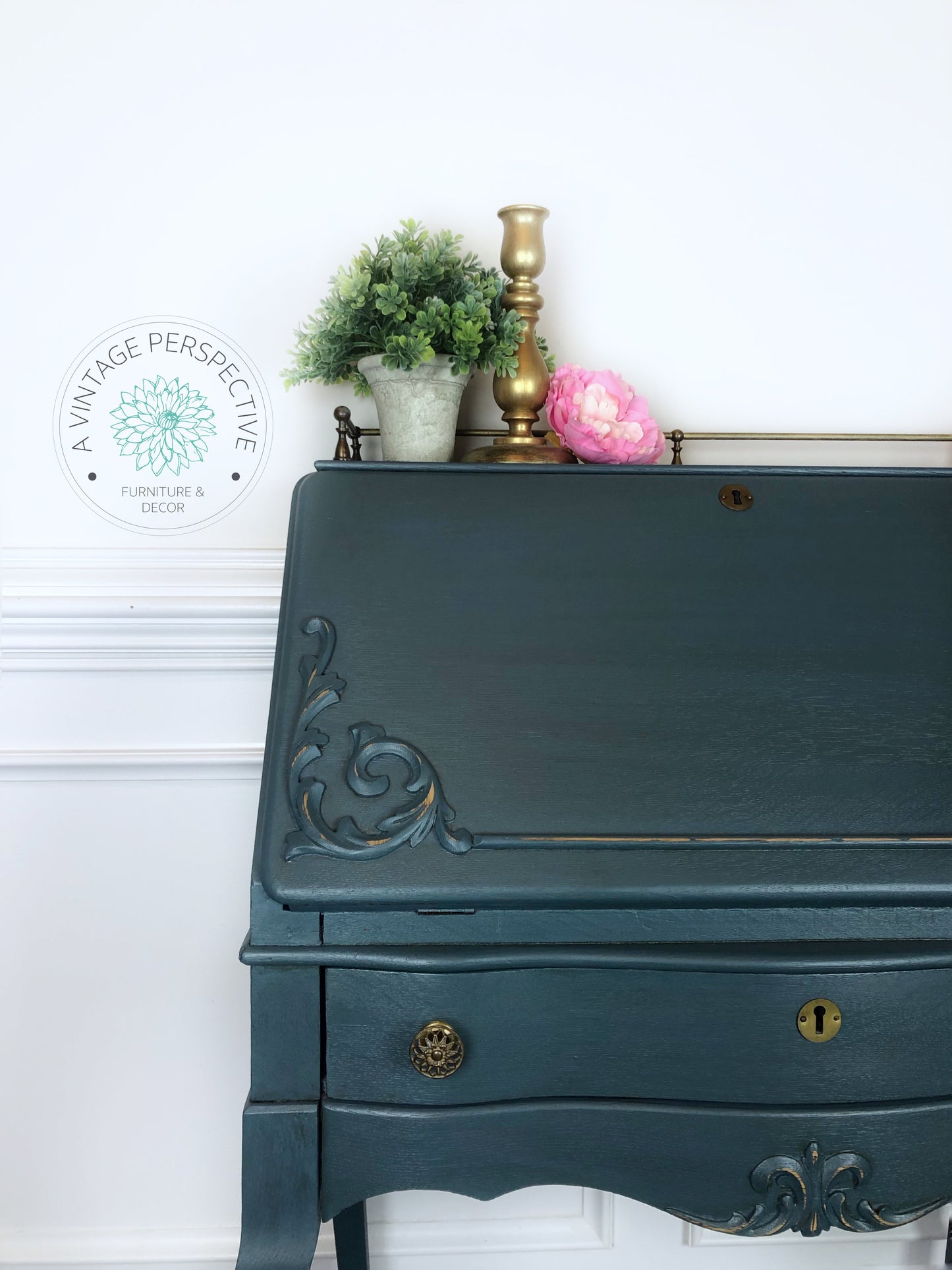 Vintage Desk | Antique Desk | Secretary Desk | French Country Desk | Fold Down Desk | Work from Home Desk | Victorian Desk