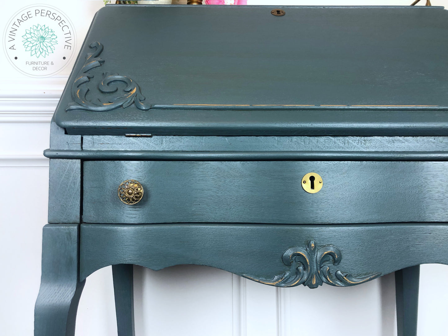 Vintage Desk | Antique Desk | Secretary Desk | French Country Desk | Fold Down Desk | Work from Home Desk | Victorian Desk