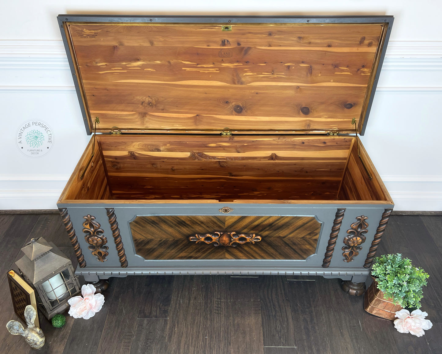 Antique Cedar Chest | Storage Chest | Vintage Cedar Chest | Vintage Wooden Trunk | Painted Chest | Blanket Chest | Hope Chest