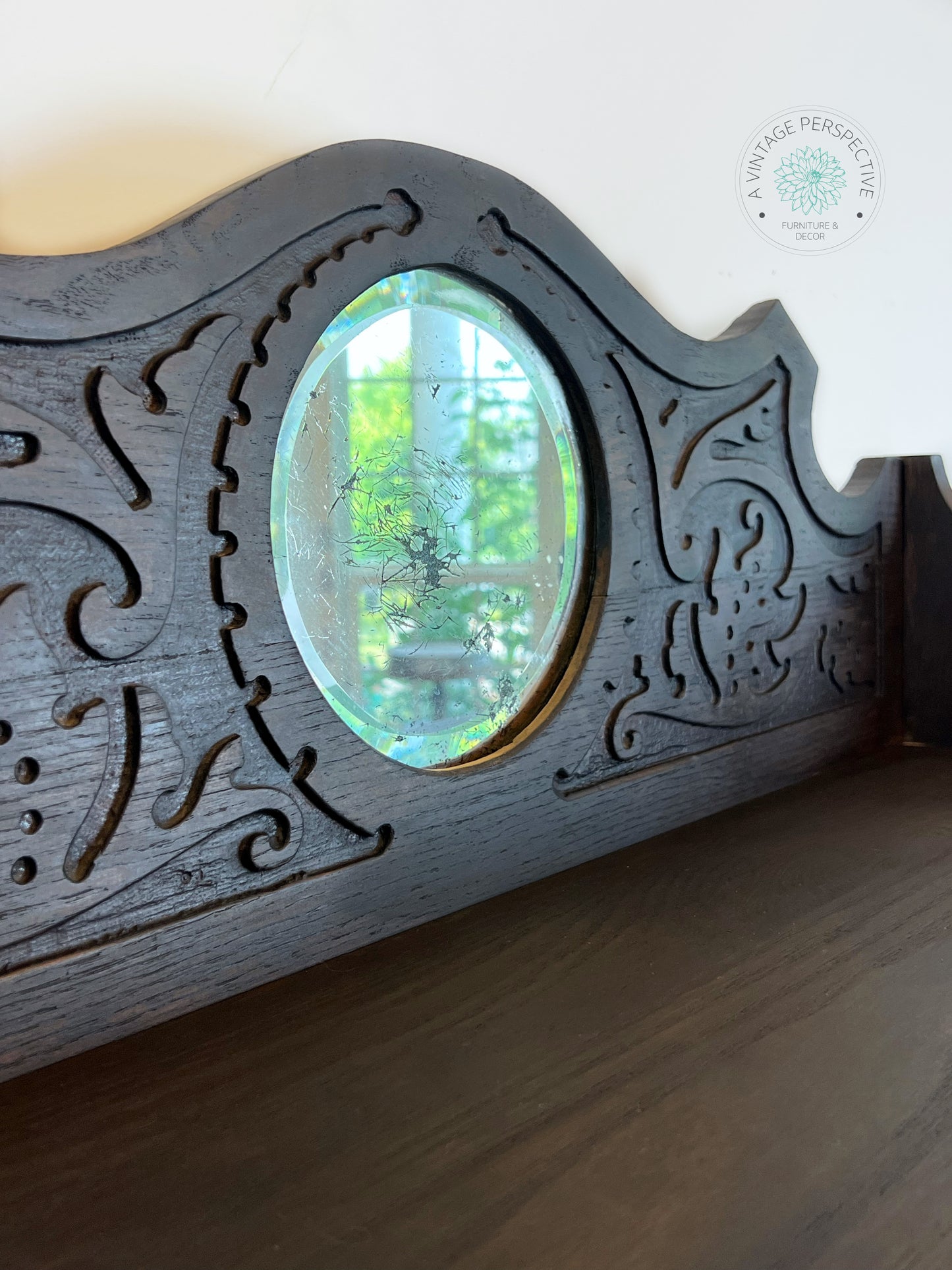 Petite Vintage Art Nouveau Bookcase | Black Washed Quartersawn Oak | Reproduction Art Nouveau | Refinished Antique-Inspired Bookcase