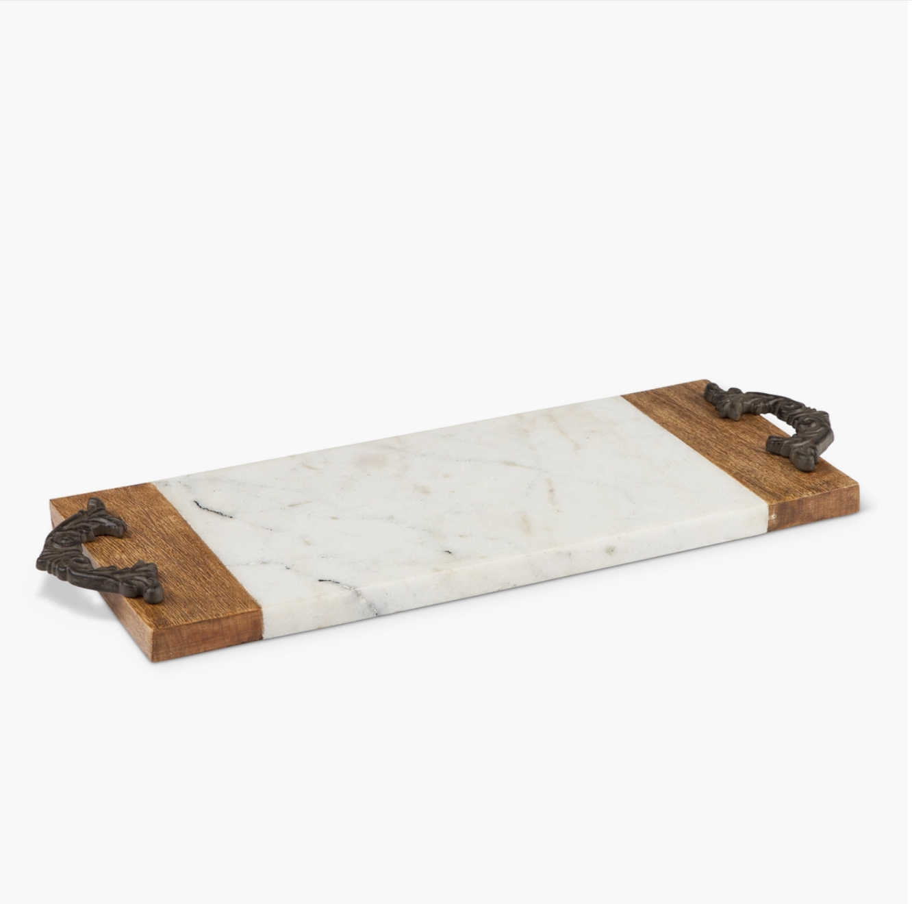 Marble Cutting Board | Mango Wood Cutting Board | Vintage Serving Board | Charcuterie Board | Antiqued Iron Cutting Board | Vintage Gifts