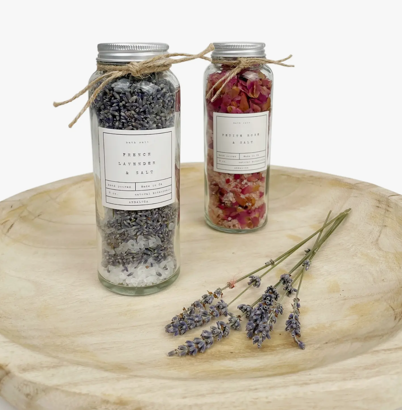 Floral Infused Bath Salt | Lavender Bath Salt | Petite Rose Bath Salt | French Bath Salts | Floral Bath Soak | Luxury Handcrafted Bath Salt