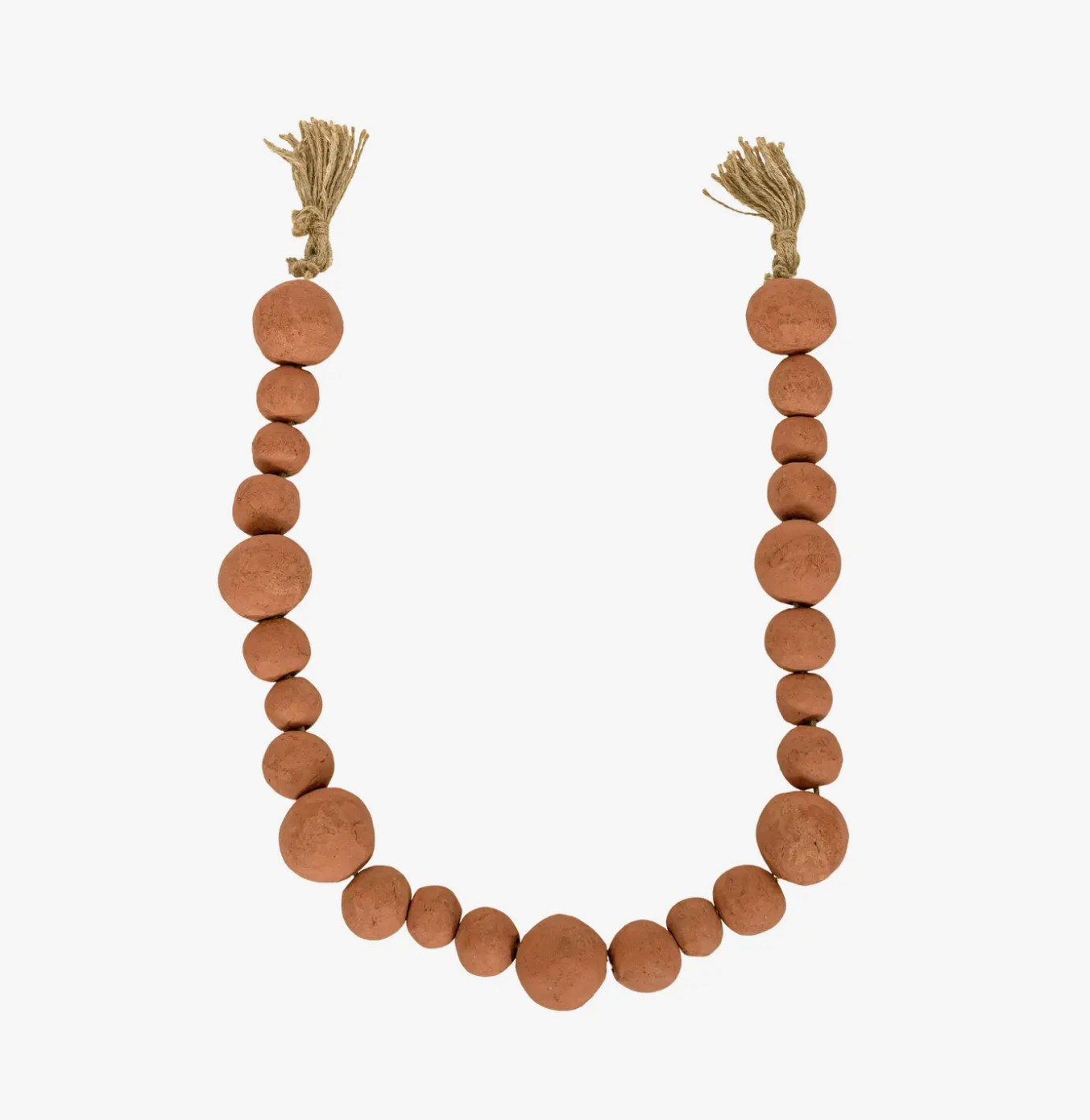 Extra-Large Terracotta Bead Garland | Boho Beaded Garland | Handmade Beaded Garland | Decorative Bead Garland | Hand Thrown Bead Garland