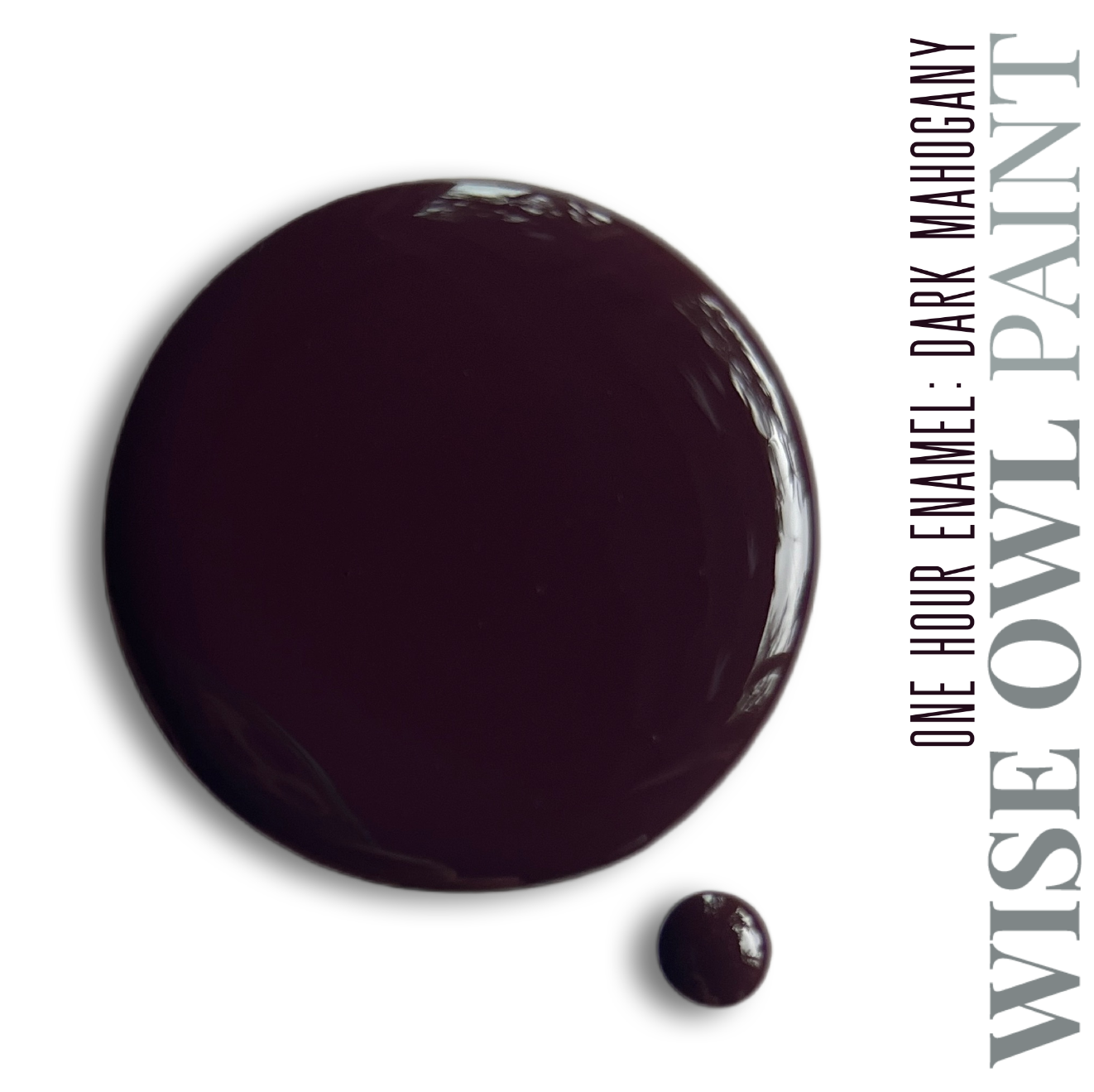 NEW! Dark Mahogany Quart (32 oz) Wise Owl One Hour Enamel | Wilderness Collection OHE | Wise Owl Paint | Cabinet Paint | Enamel Paint