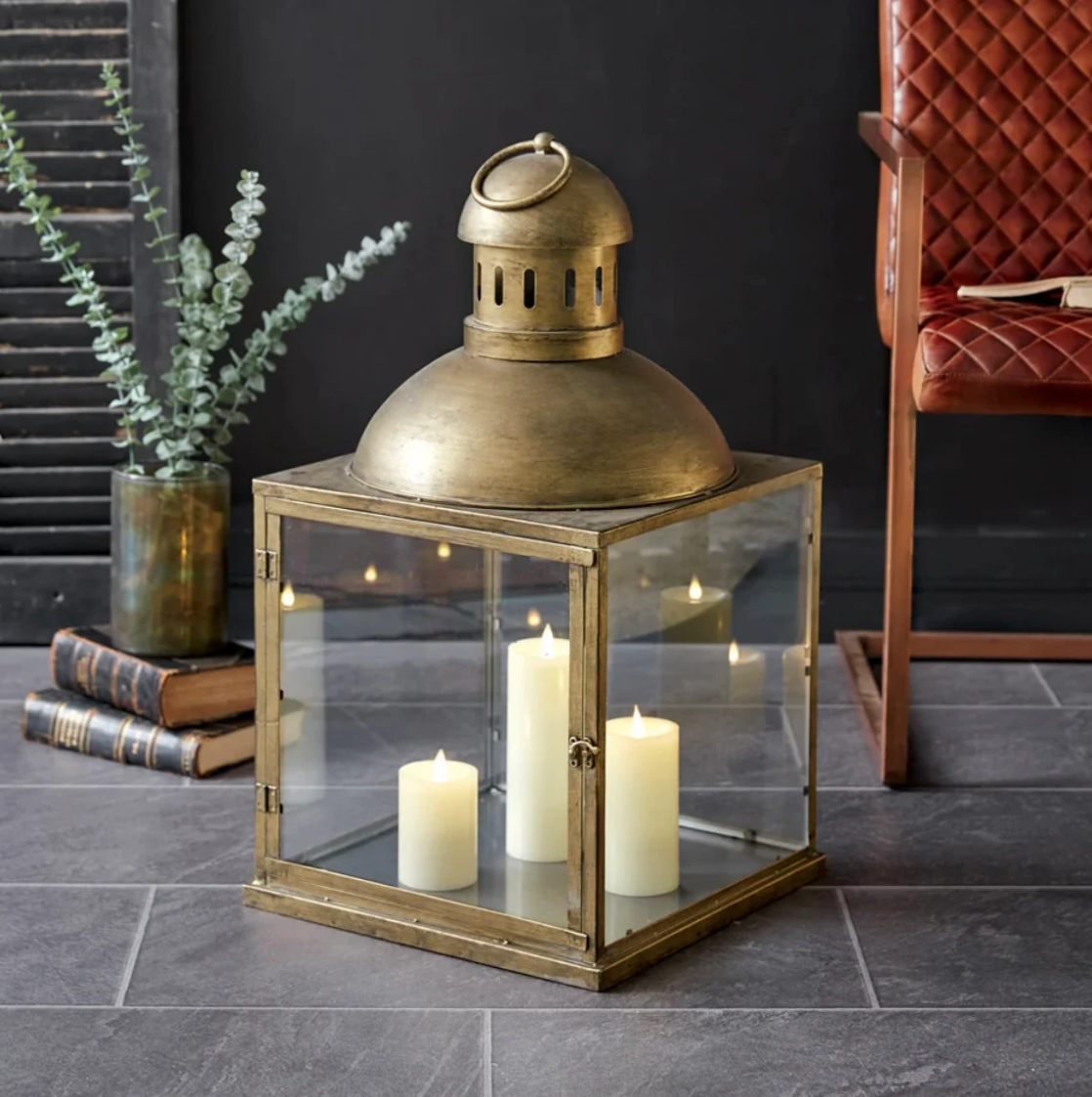 Extra Large Industrial Lantern | Candle Holder | Extra Large Rustic Lantern | Indoor Outdoor Lantern | Large Wedding or Event Lantern