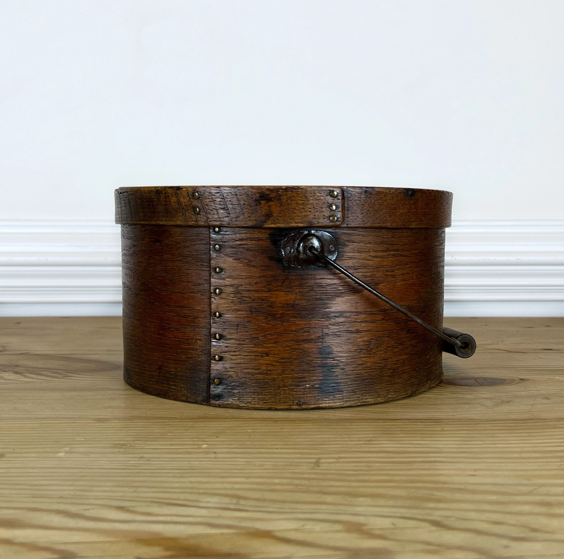 Set of Primitive Bentwood Pantry Boxes | Pantry Dry Goods Bin | Bentwood Pantry Box With Wooden Bail Handle | Antique Americana Pantry Boxes