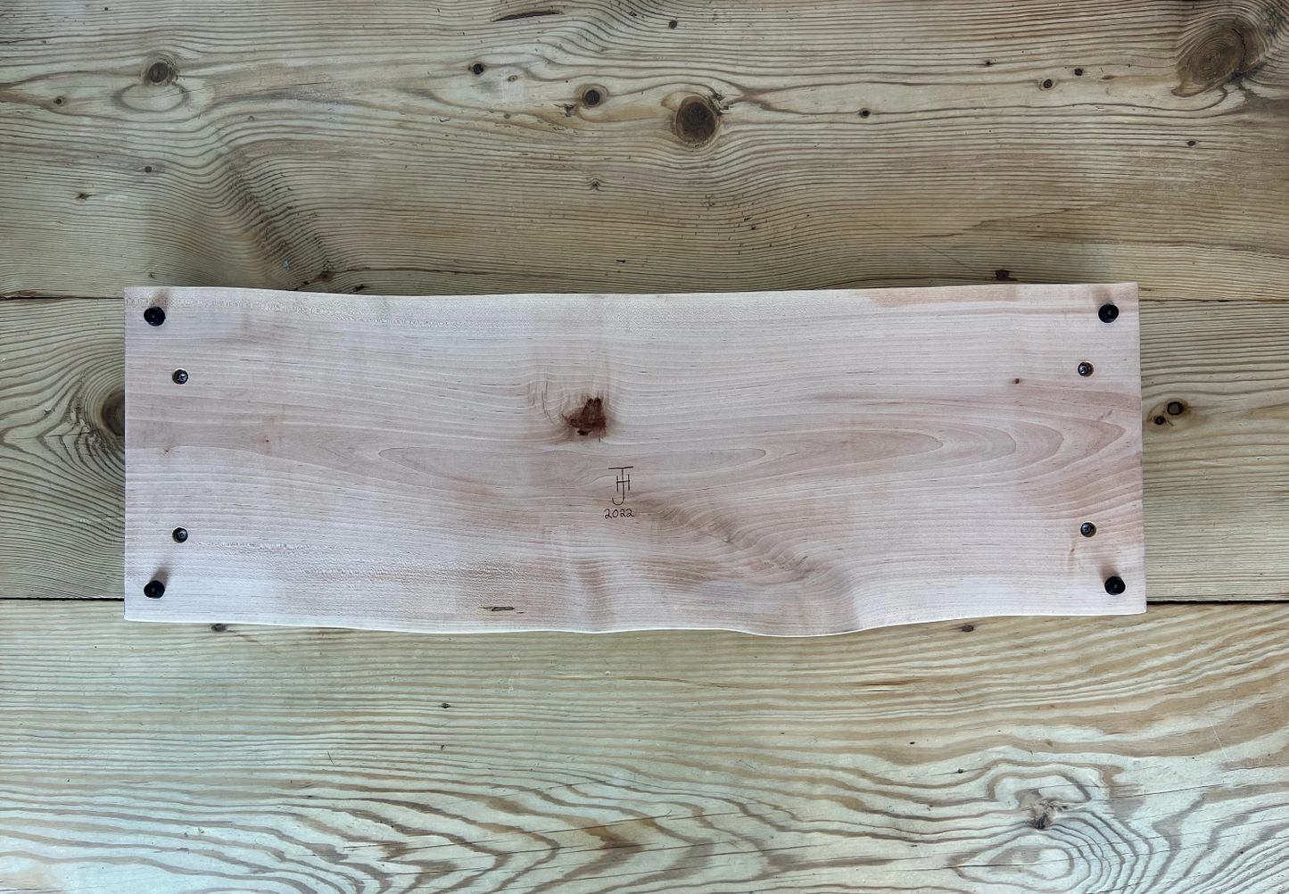 Handmade Live Edge Spalted Maple Serving Tray | Serving Board with Handles | Charcuterie Board | Cheese Board | Unique Handmade Gift