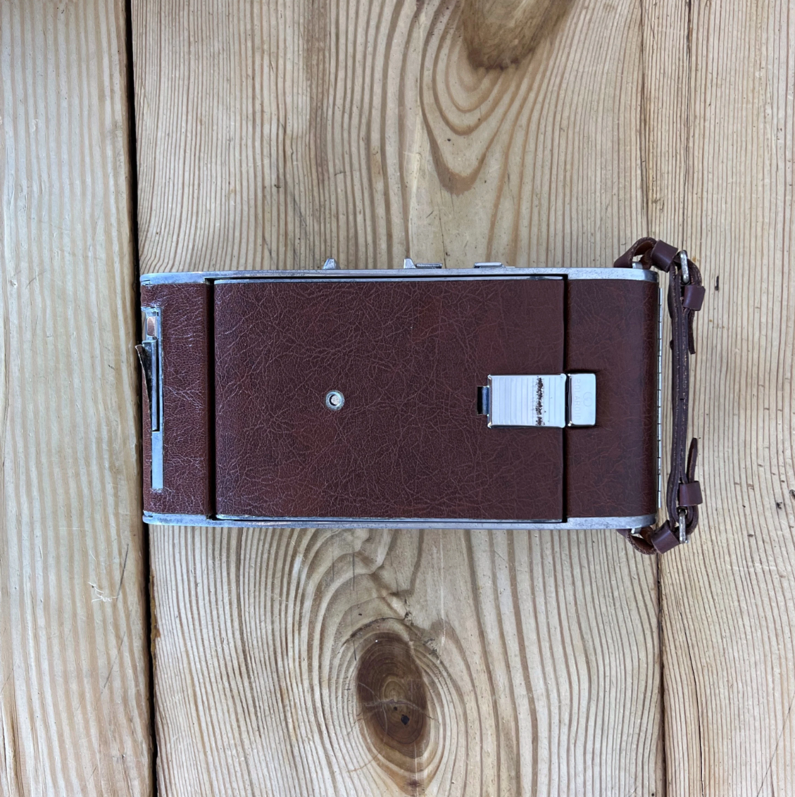 Vintage Polaroid Land Camera | Polaroid Model 95A Flash Camera | Chrome Leather Camera | Vintage Leather Camera Case | Vintage Photography