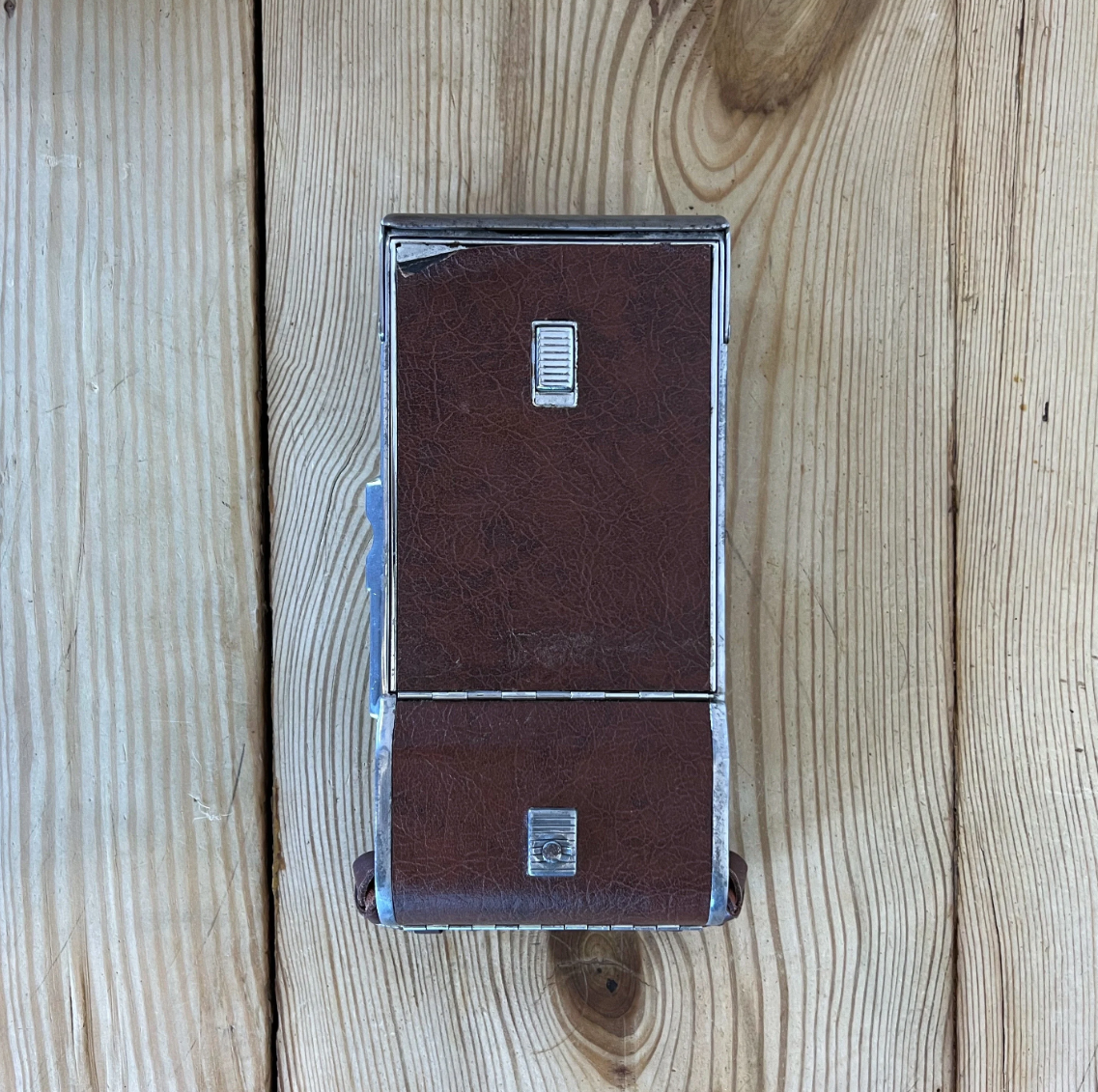 Vintage Polaroid Land Camera | Polaroid Model 95A Flash Camera | Chrome Leather Camera | Vintage Leather Camera Case | Vintage Photography