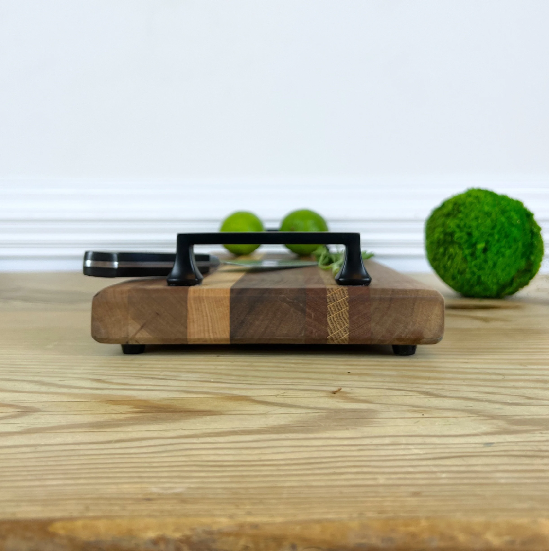 Handmade Wood Cutting Board | Serving Tray with Handles | Vintage Serving Board | Charcuterie Board | Handmade Cheese Board | Vintage Gift