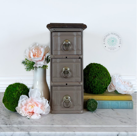 Antique Sewing Cabinet Drawers | Apothecary Drawers | Vintage Sewing Machine Drawers | Wood Sewing Cabinet | Rustic Tabletop Cabinet
