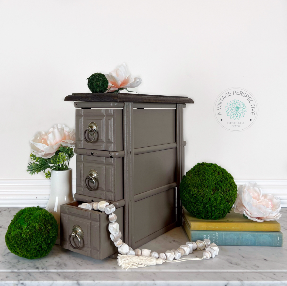Antique Sewing Cabinet Drawers | Apothecary Drawers | Vintage Sewing Machine Drawers | Wood Sewing Cabinet | Rustic Tabletop Cabinet