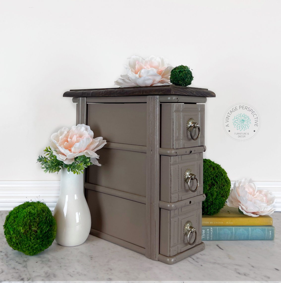 Antique Sewing Cabinet Drawers | Apothecary Drawers | Vintage Sewing Machine Drawers | Wood Sewing Cabinet | Rustic Tabletop Cabinet