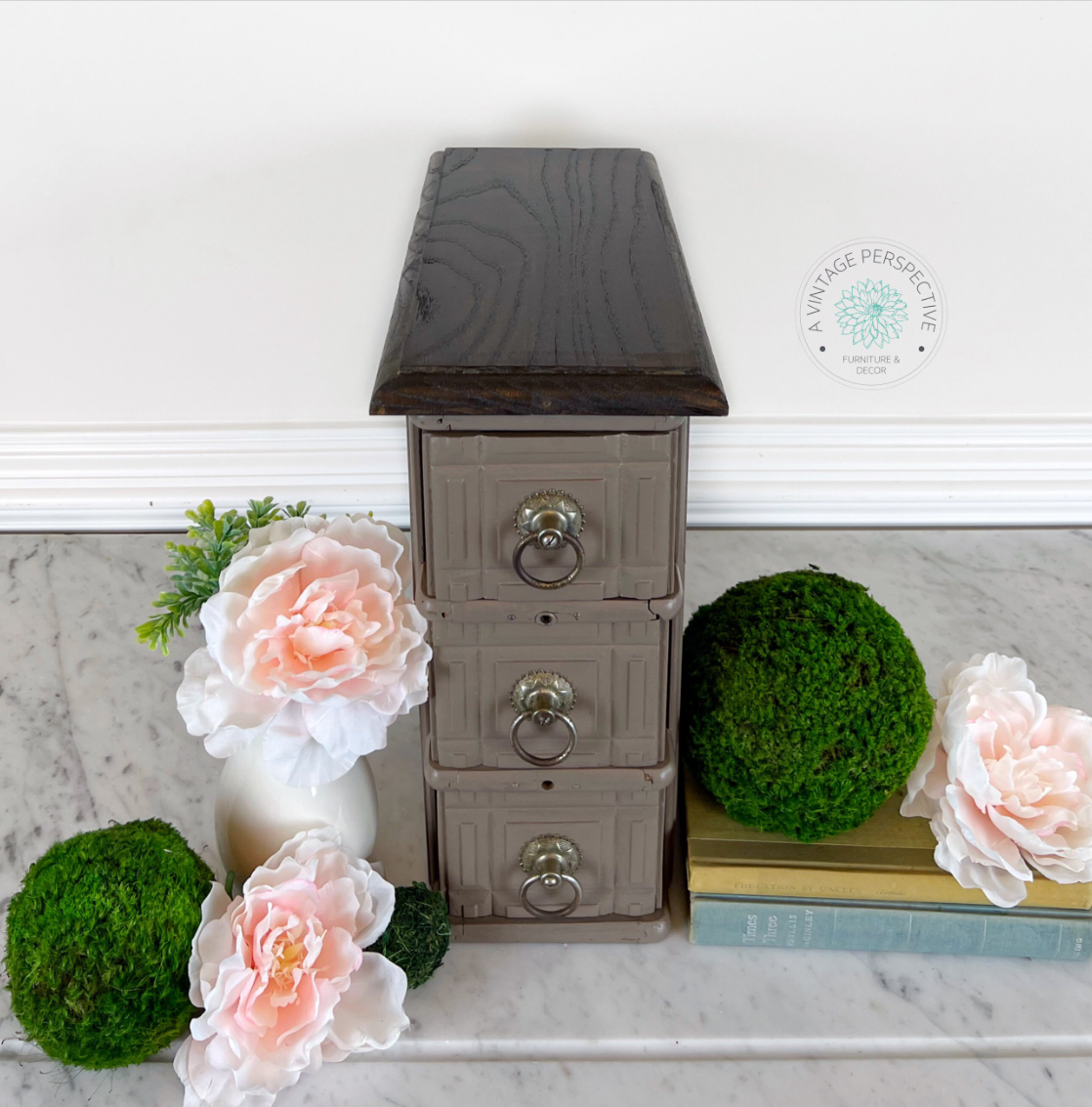 Antique Sewing Cabinet Drawers | Apothecary Drawers | Vintage Sewing Machine Drawers | Wood Sewing Cabinet | Rustic Tabletop Cabinet