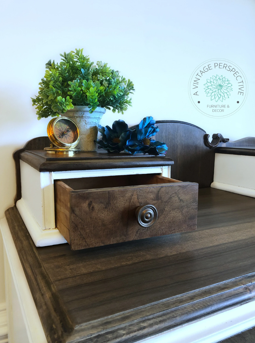 Antique Dresser | Hand Painted Chest of Drawer | Vintage Dresser | Vintage Rustic Furniture | Ornate Tall Dresser | Walnut Dresser