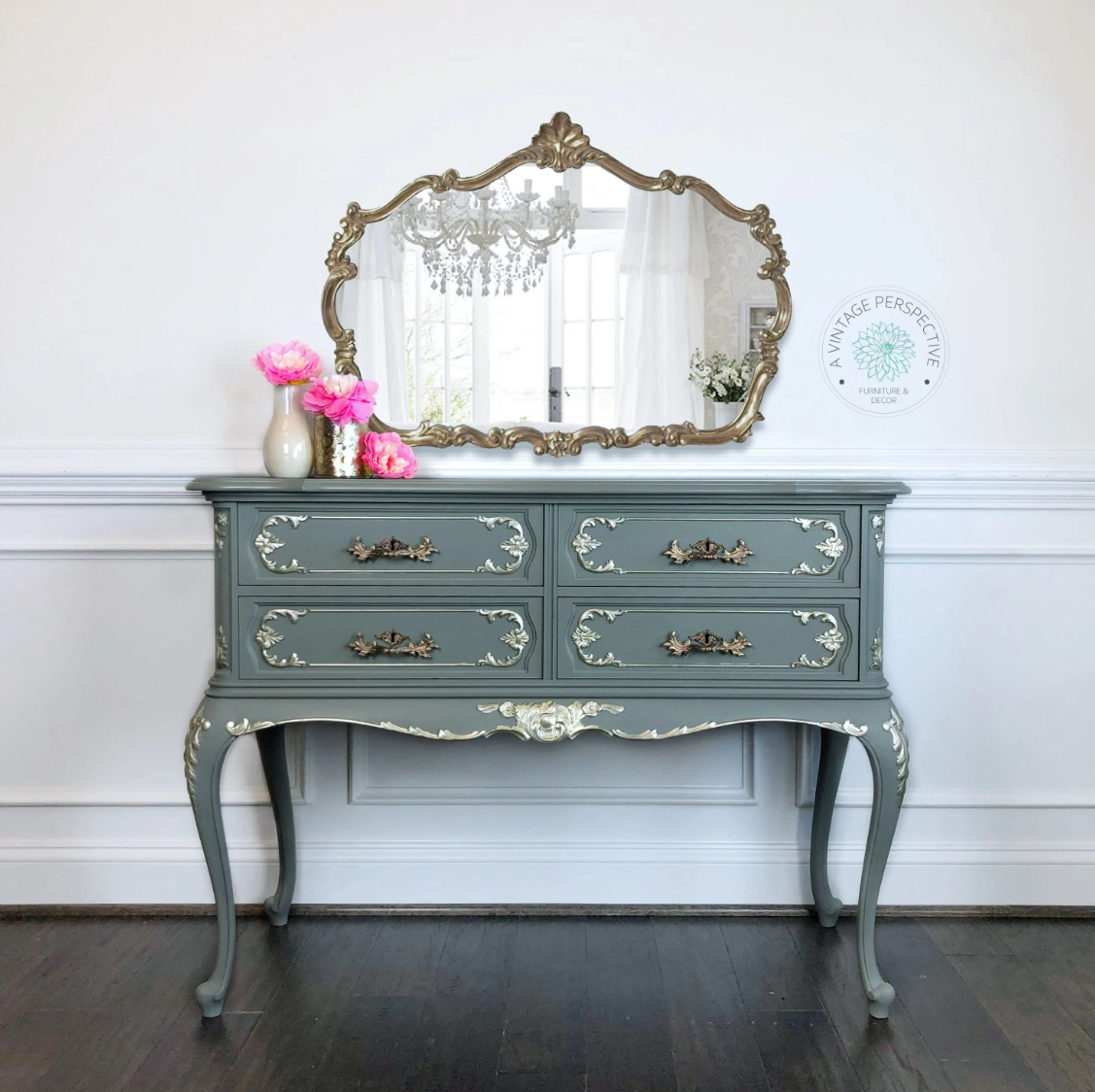 Romantic French Buffet | Antique Buffet | Antique Sideboard | Vintage Credenza | Dining Room Server | Entryway Table