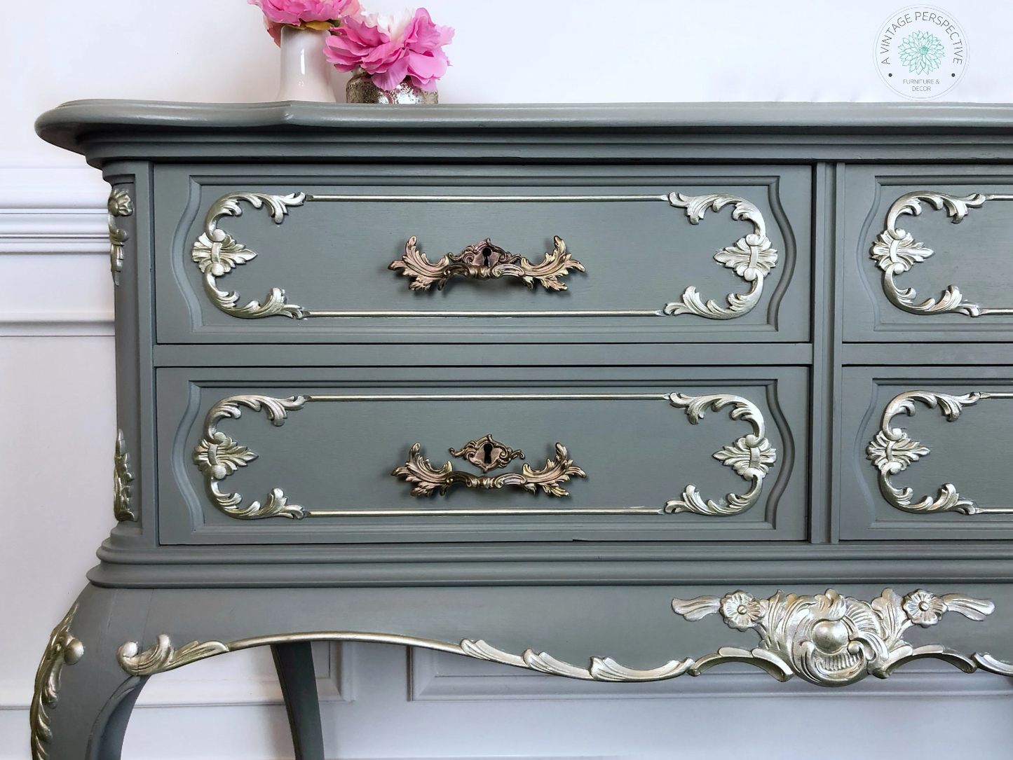 Romantic French Buffet | Antique Buffet | Antique Sideboard | Vintage Credenza | Dining Room Server | Entryway Table