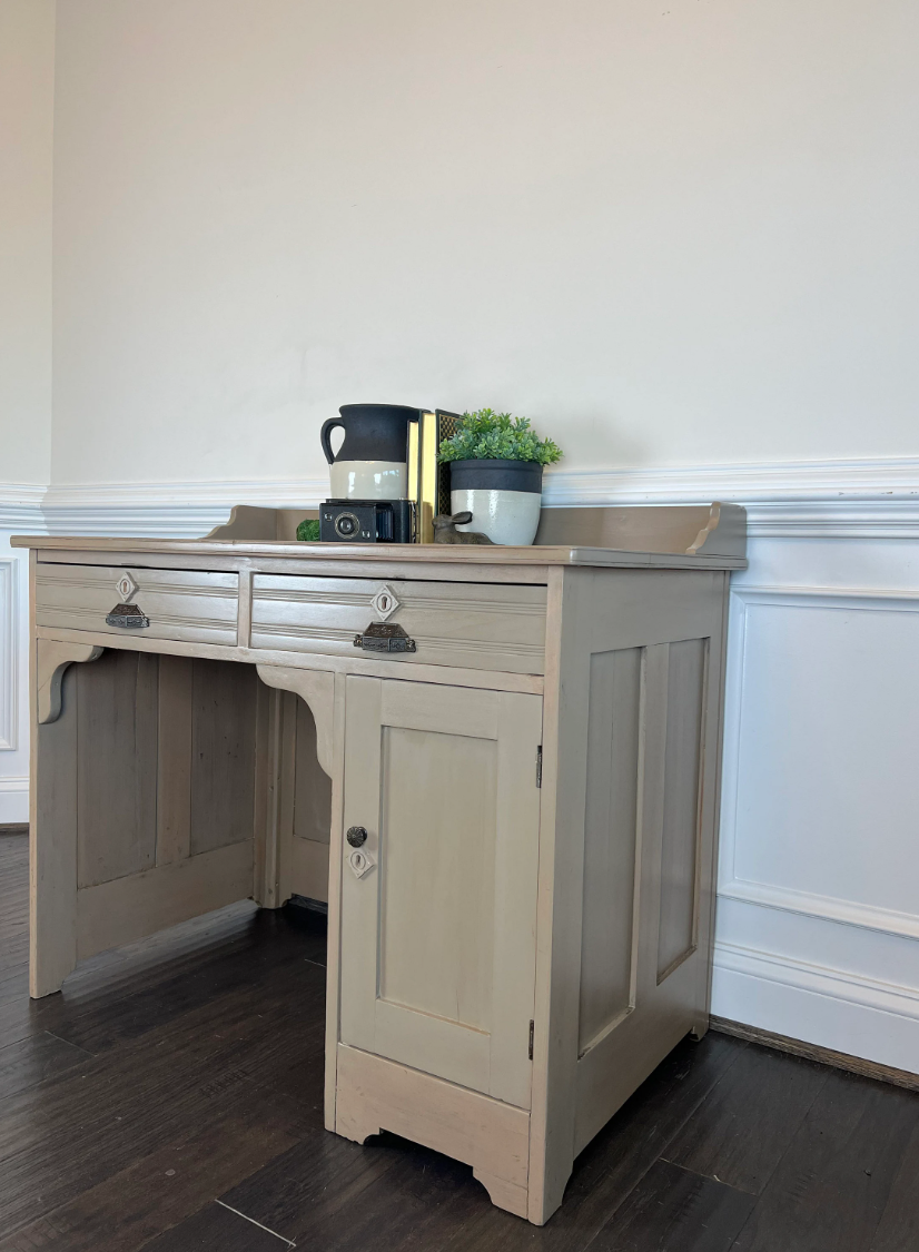 Antique Cherry and Maple Desk | Early American Writing Desk | Vintage Desk | Rustic Writing Desk | Industrial Wood Desk | Victorian Desk