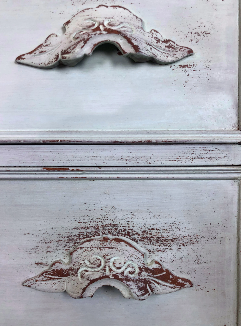 Antique Dresser with Mirror | Chest of Drawers | Bureau | French Country Dresser | Chippy Dresser | Vintage Mirrored Dresser