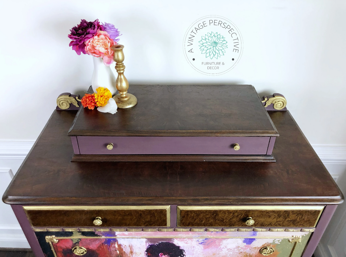 Bohemian Dresser | Eclectic Dresser | Upcycled Furniture | Artistic Painted Furniture | Chest of Drawers | Vintage Dresser | Boho Bedroom
