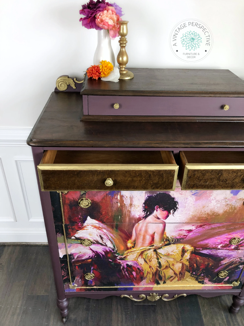 Bohemian Dresser | Eclectic Dresser | Upcycled Furniture | Artistic Painted Furniture | Chest of Drawers | Vintage Dresser | Boho Bedroom