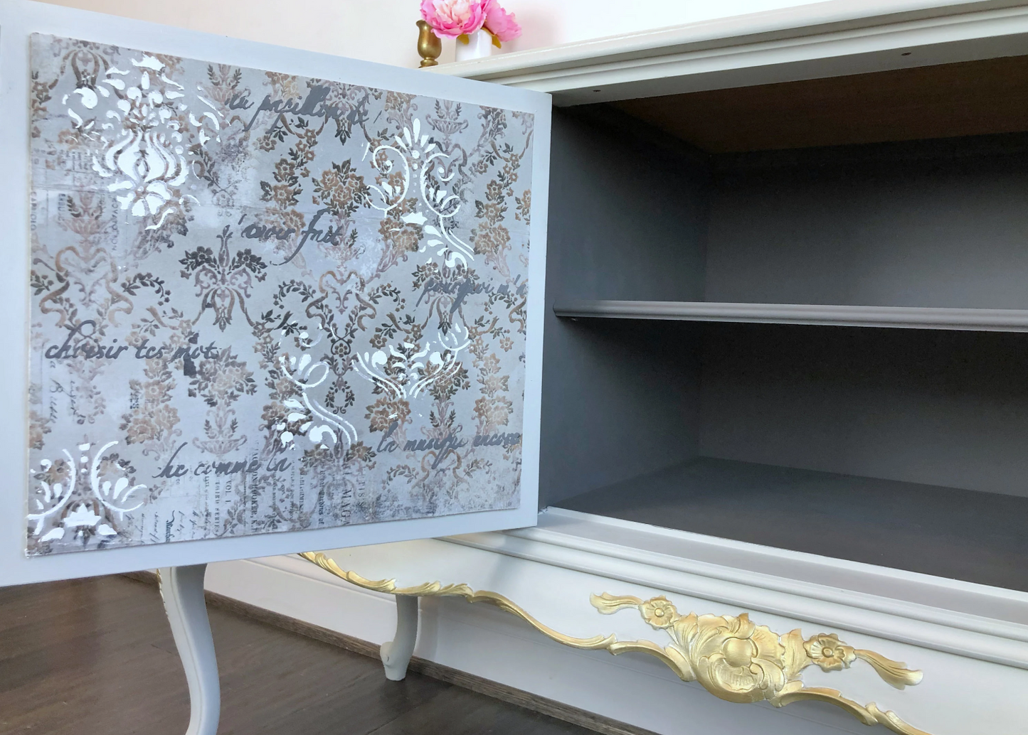 Antique French Buffet | Romantic French Buffet | Antique Sideboard | Vintage Credenza | Dining Room Server | Entryway Table
