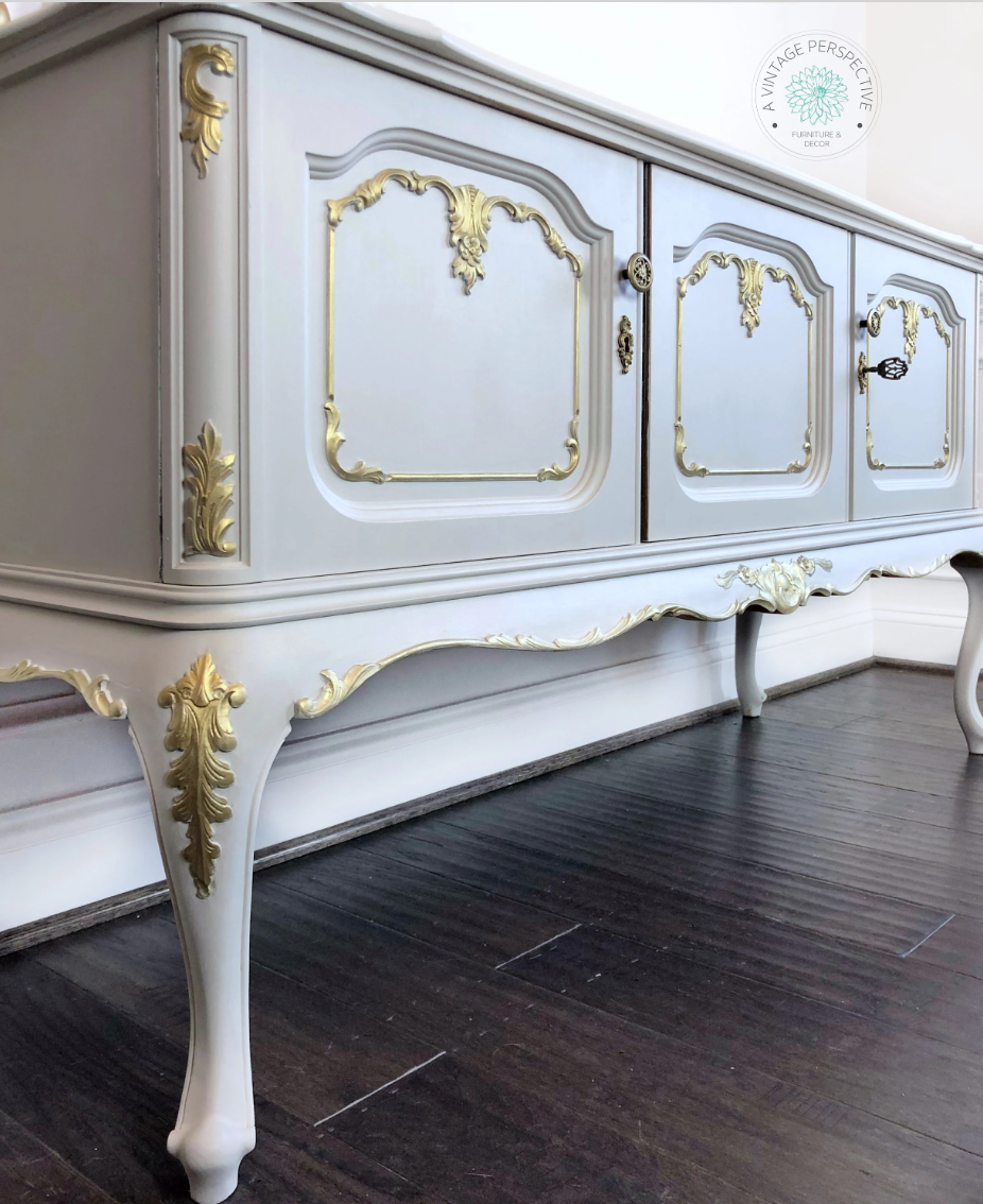 Antique French Buffet | Romantic French Buffet | Antique Sideboard | Vintage Credenza | Dining Room Server | Entryway Table