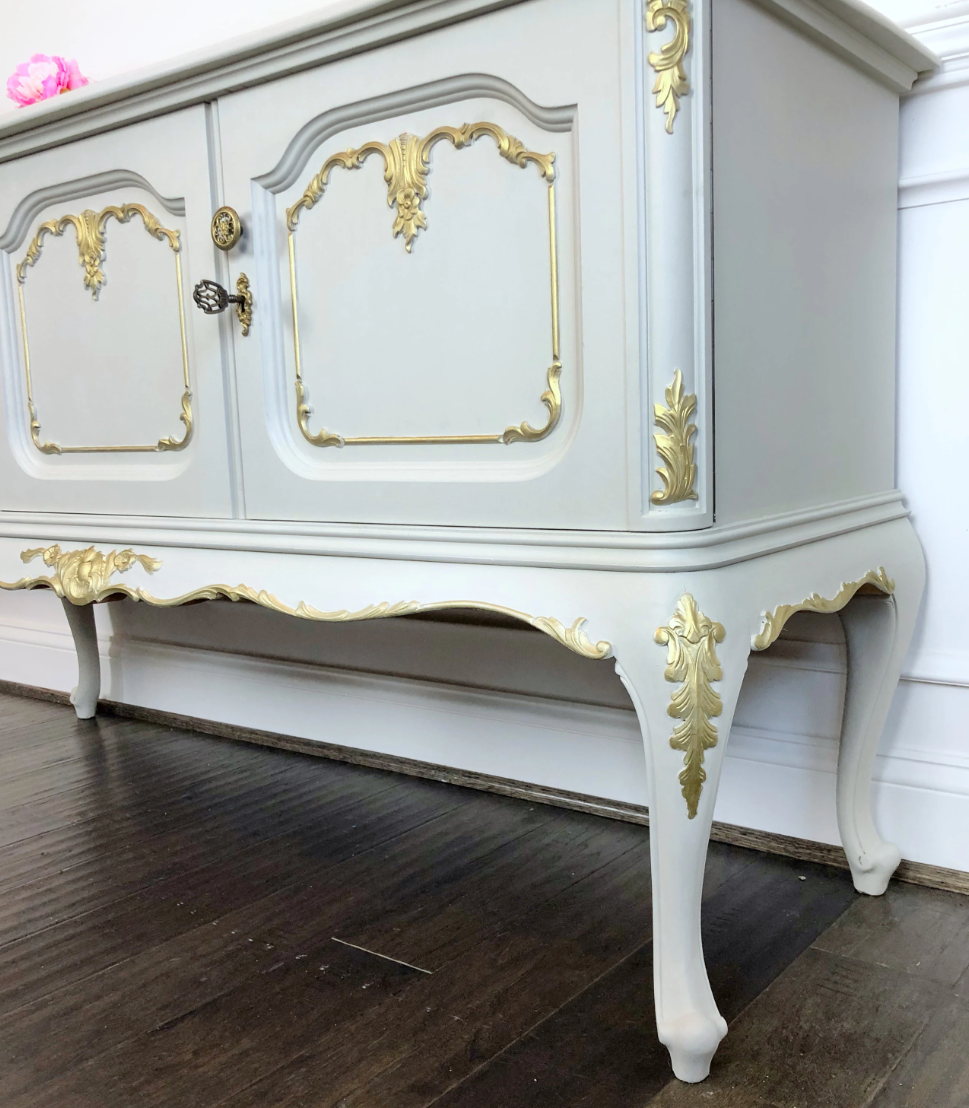 Antique French Buffet | Romantic French Buffet | Antique Sideboard | Vintage Credenza | Dining Room Server | Entryway Table
