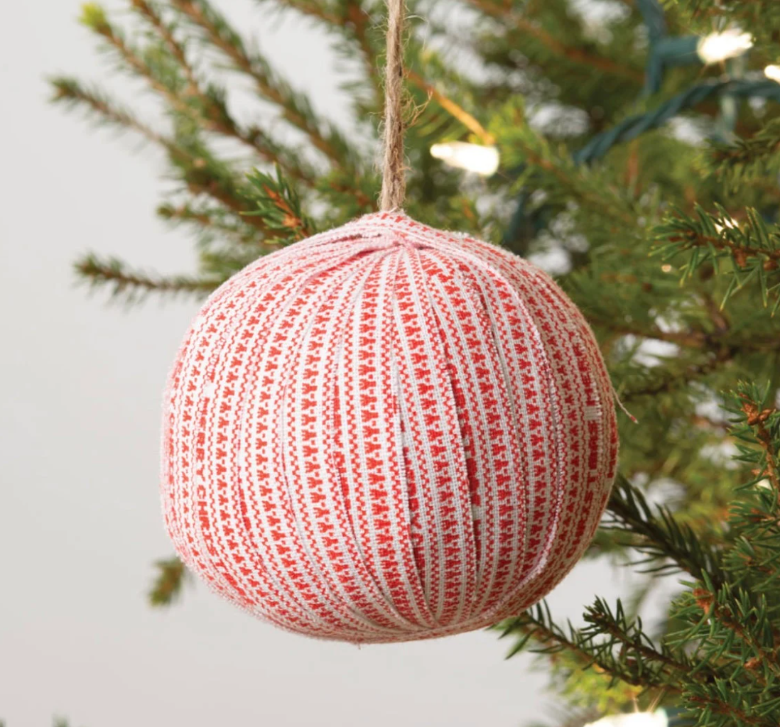Set of 3 Merry Christmas Ornaments | Fabric Christmas Tree Ornaments | Decorative Fabric Tree Ornament | Fabric Holiday Tree Decorations