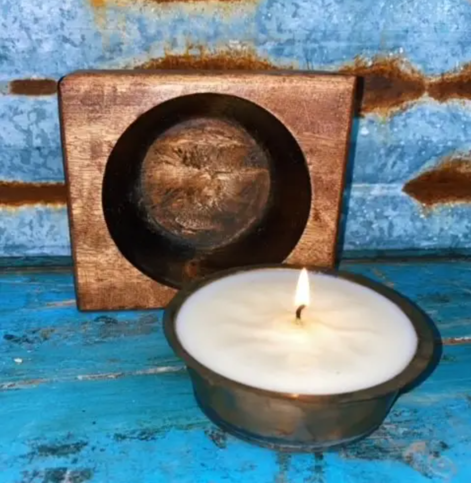 Cheese Mold Soy Candles | Rustic Tin Cheese Mold | Sweet Tobacco Candle | Cheese Mold Succulent Containers | Sealed Candle Safe Container