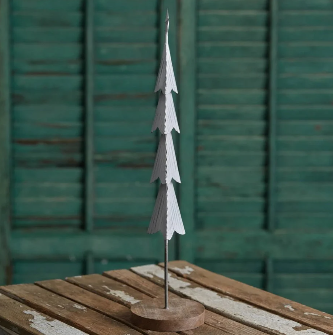 Farmhouse Christmas Tree | Tall Metal Christmas Tree | Industrial Christmas Tree Decorations | Rustic Christmas Tree