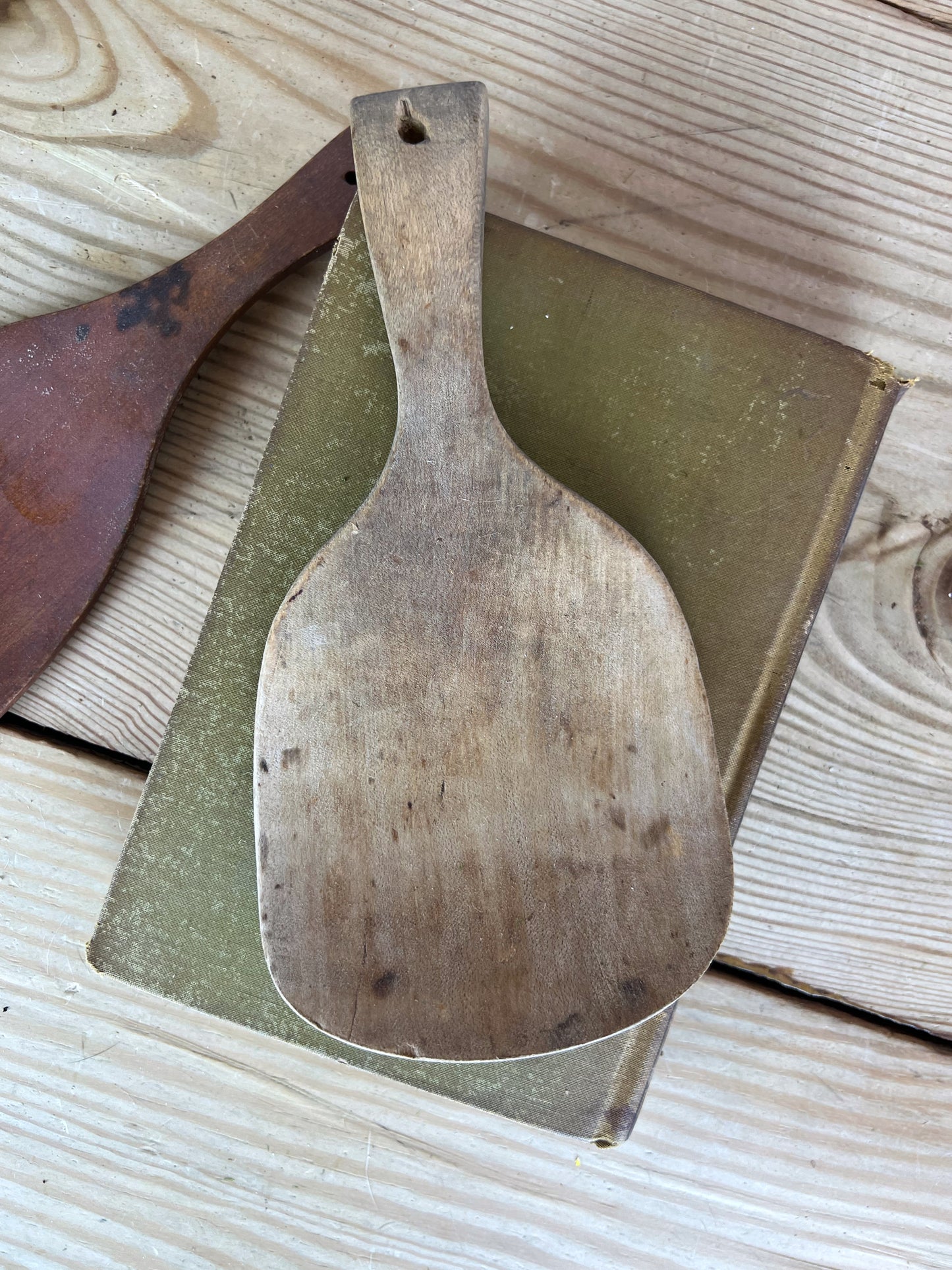 Antique Handcarved Wooden Butter Paddle | Primitive Butter Paddle | Farmhouse Kitchen Treenware