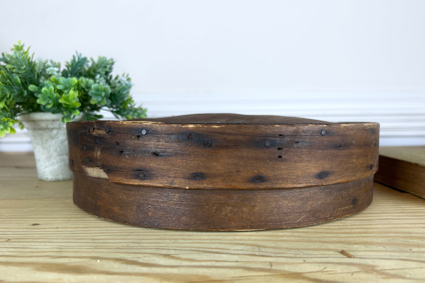 Primitive Grain Sifter | Antique Wooden Sieve | Round Antique Bentwood Grain Sieve | Primitive Round Bentwood Flour Sifter
