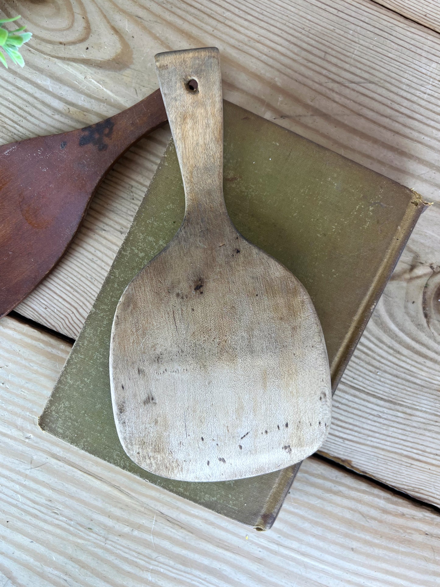 Antique Handcarved Wooden Butter Paddle | Primitive Butter Paddle | Farmhouse Kitchen Treenware