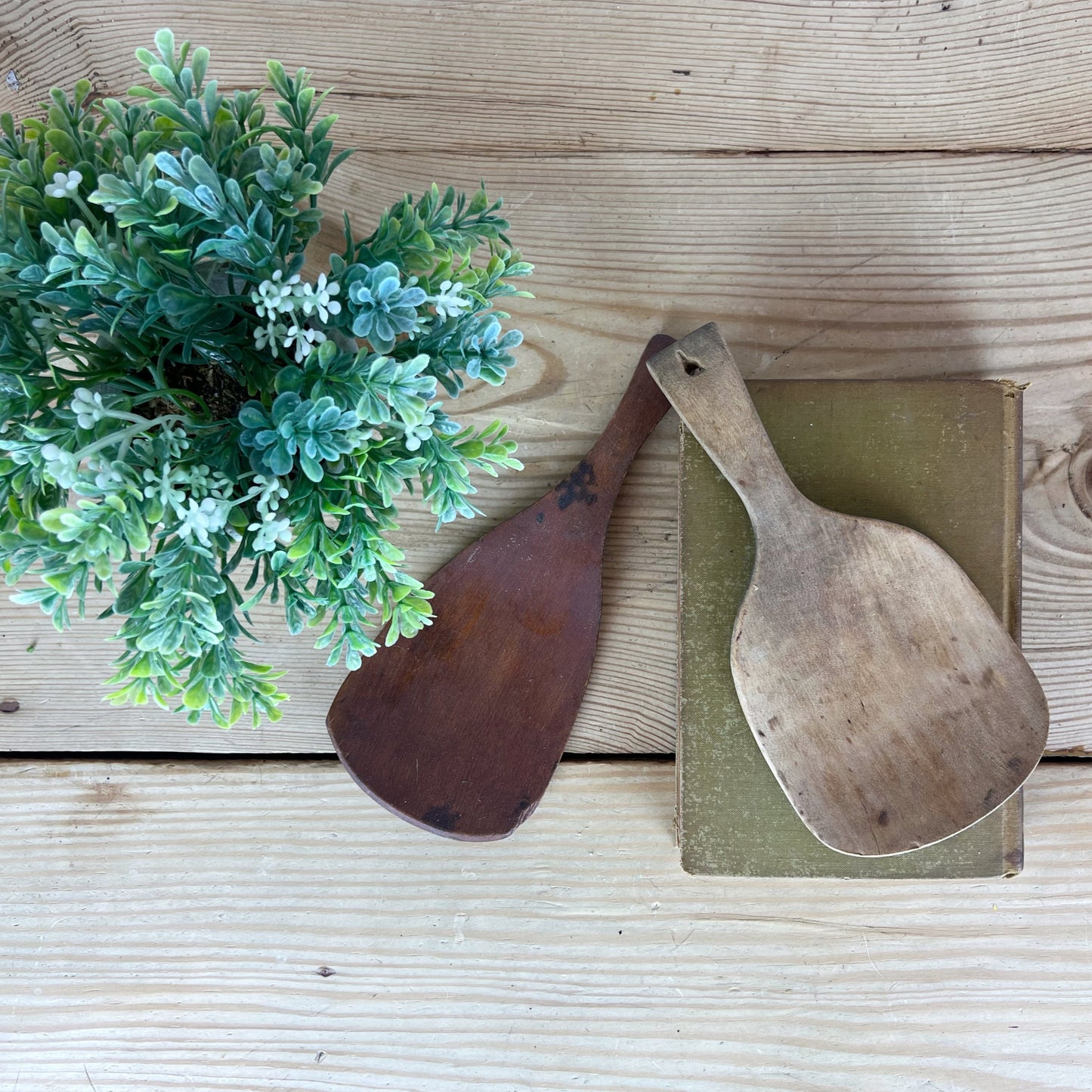 Antique Handcarved Wooden Butter Paddle | Primitive Butter Paddle | Farmhouse Kitchen Treenware
