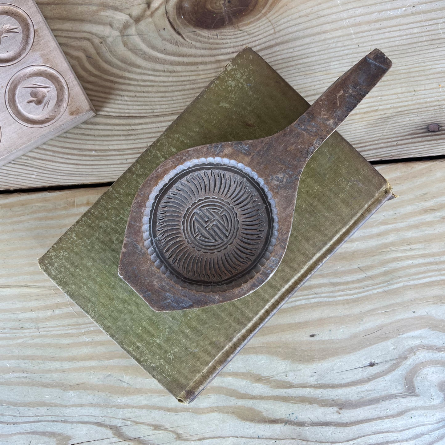 Vintage German Cookie Press | Vintage Chinese Wooden Mooncake Mold | Vintage Cookie Press | Wood Rolling Pin Cookie Press