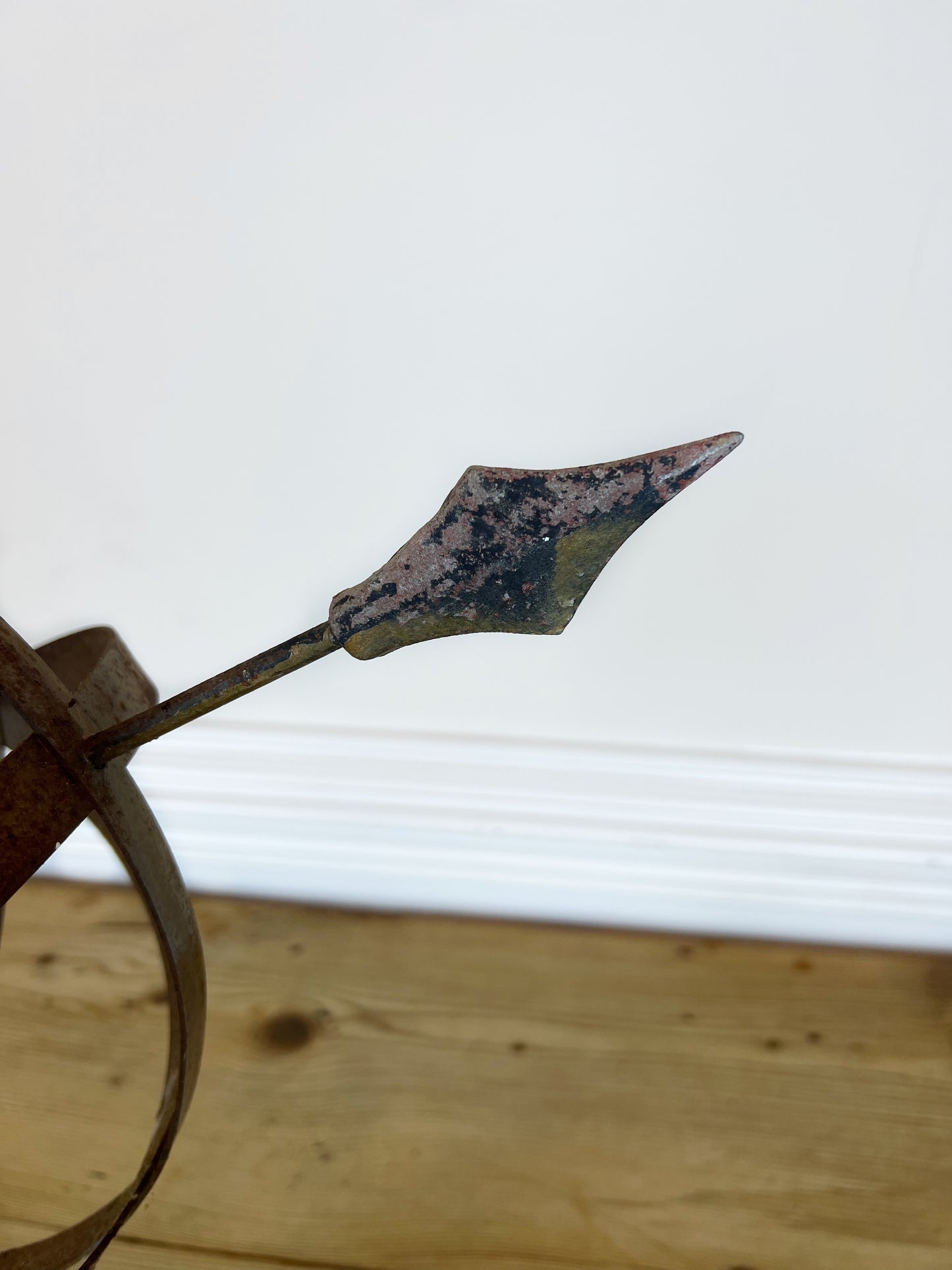 Vintage Wrought Iron Garden Armillary Sundial | French Country Metal Sundial | Wrought Iron Garden Ornament Statue
