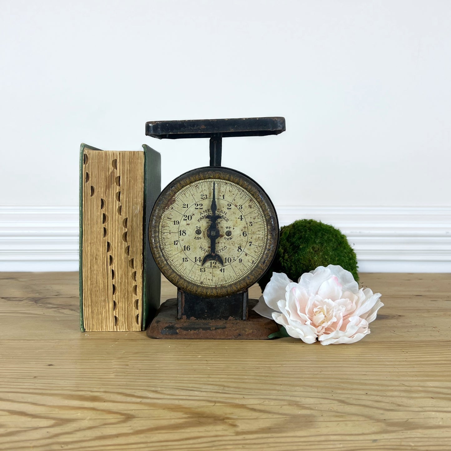 Antique Primitive Black American Family Scale | Antique American Cutlery Co. Scale | 24 Pound Antique Scale