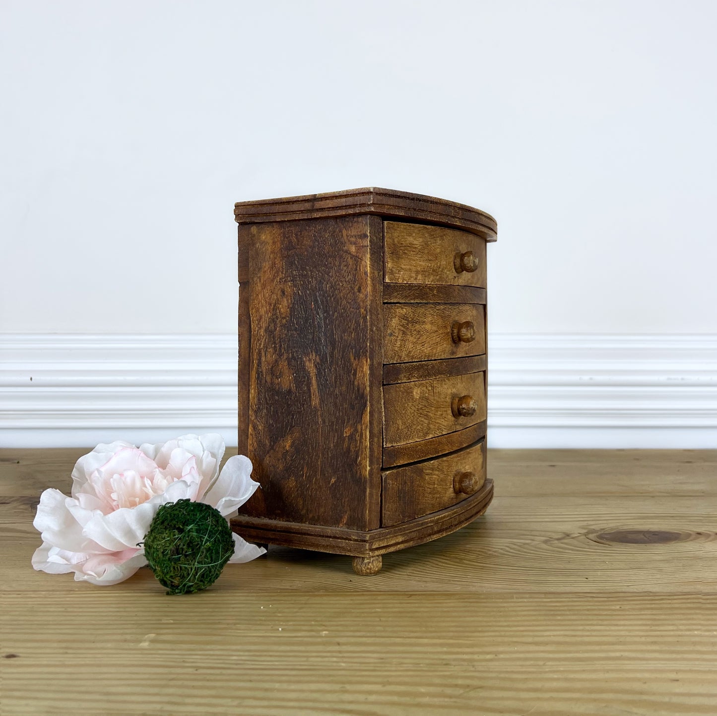 Antique Tabletop Drawers Apothecary Cabinet | Small Vintage Drawers | Rustic Farmhouse Cabinet