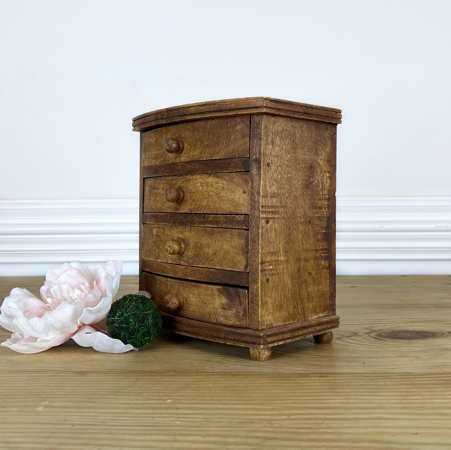 Antique Tabletop Drawers Apothecary Cabinet | Small Vintage Drawers | Rustic Farmhouse Cabinet