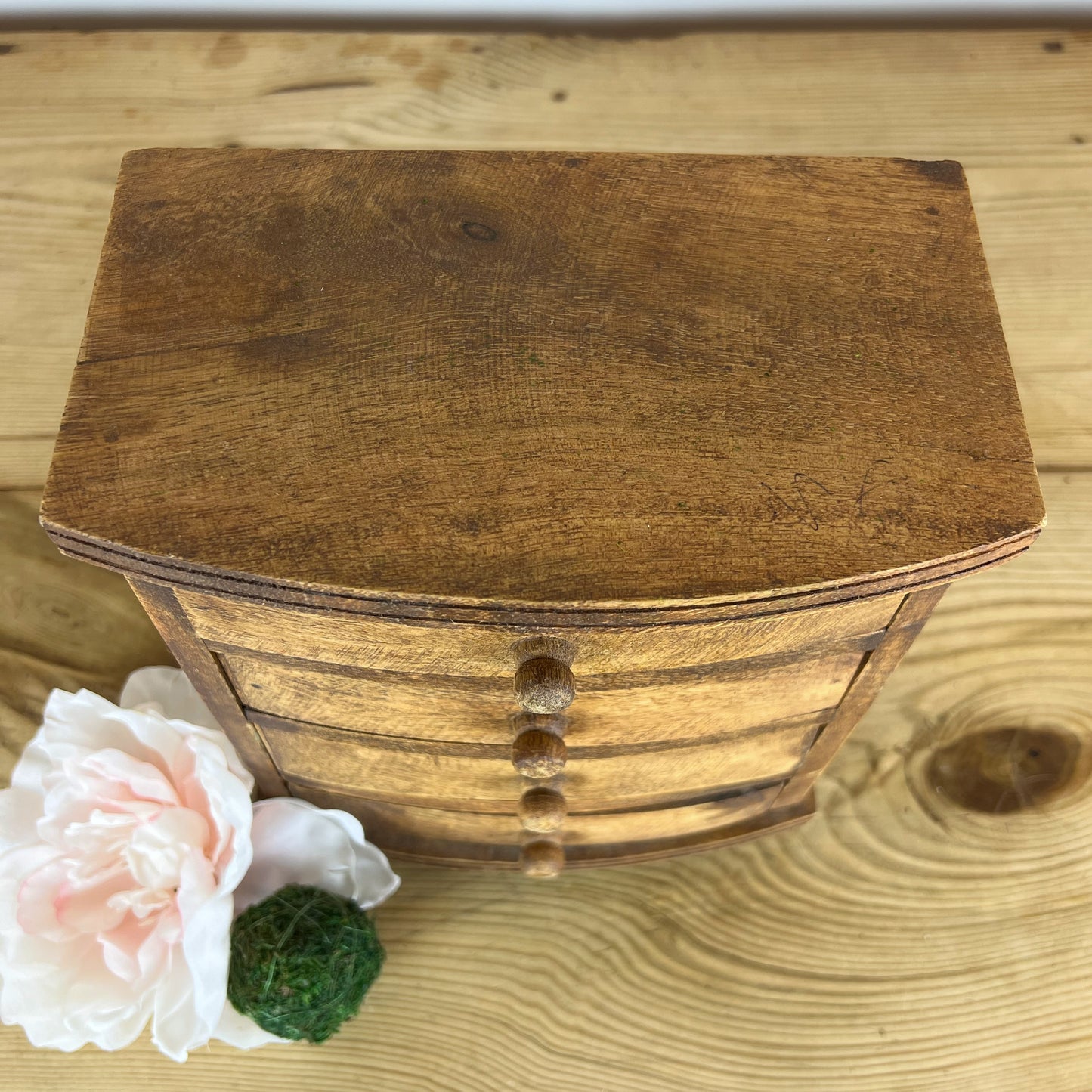 Antique Tabletop Drawers Apothecary Cabinet | Small Vintage Drawers | Rustic Farmhouse Cabinet