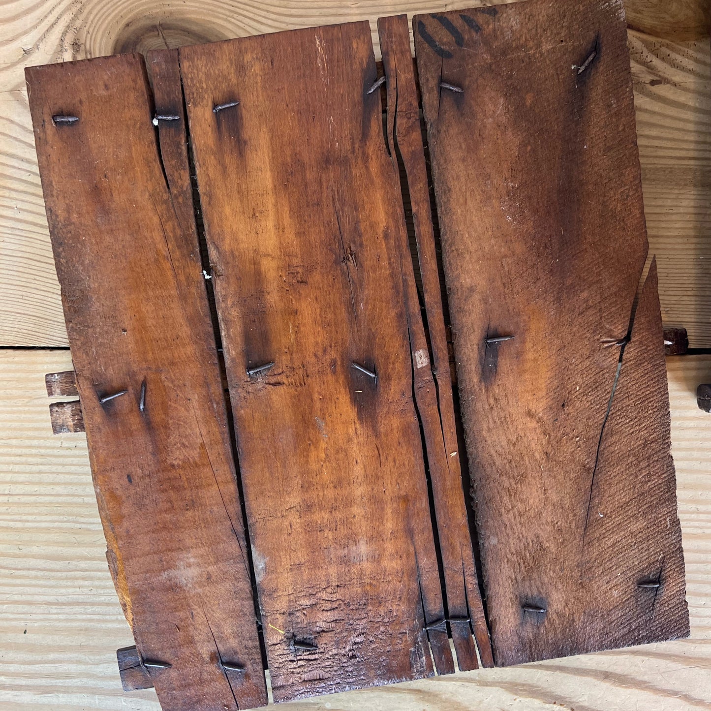 Primitive Wooden Egg Crate | 19th Century Antique Wood Egg Crate | Modern Farmhouse Industrial Salvage Crate