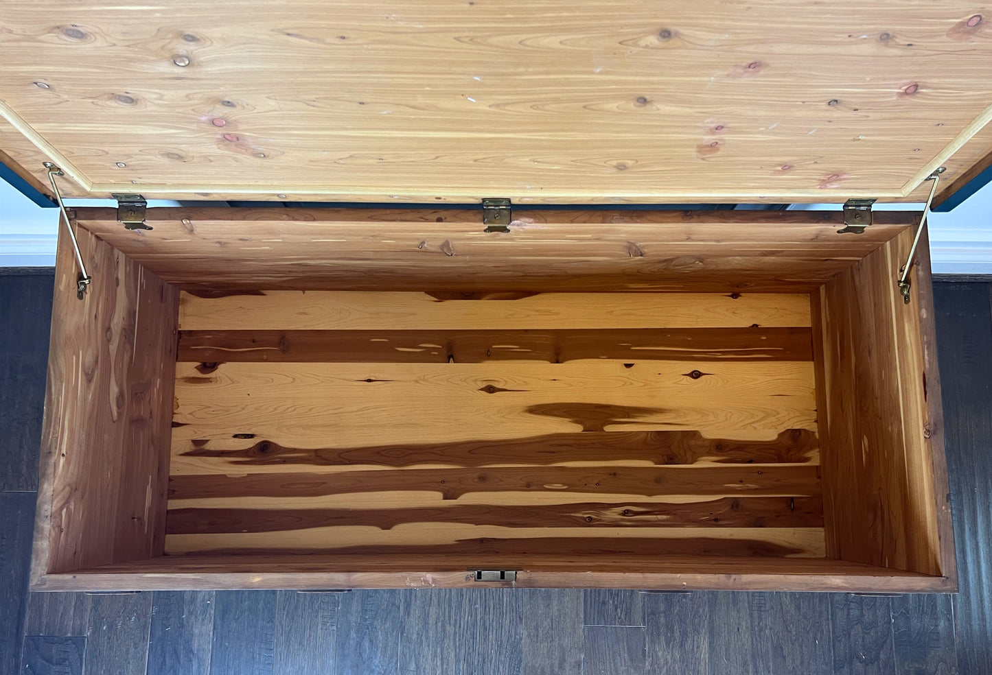 Tall Antique Cedar Chest | Storage Chest | Vintage Cedar Chest | Vintage Wooden Trunk | Painted Chest | Blanket Chest | Hope Chest
