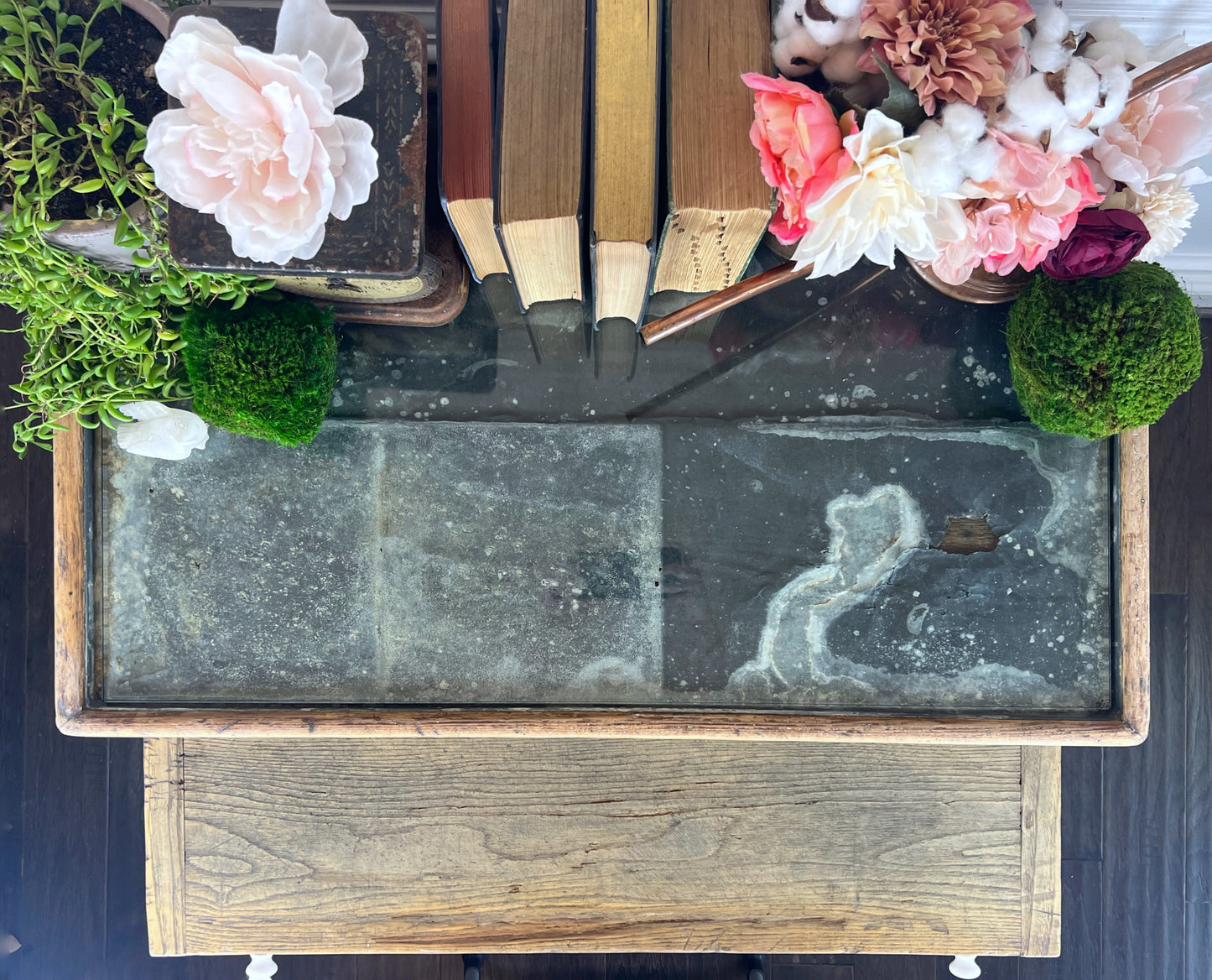 Antique Handmade Dry Sink | Antique Zinc-Lined Dry Sink | Industrial Chest of Drawers | Rustic Apothecary Cabinet | Antique Handmade Potting Table